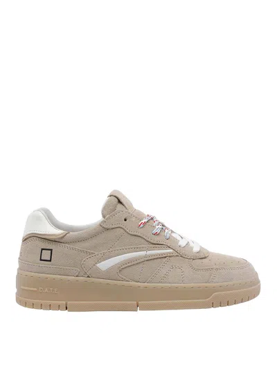 Date Beige Torneo Pure Suede Sneakers In Neutral