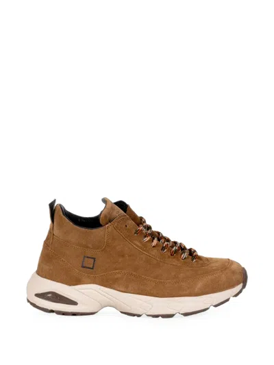 Date Calf Suede High-top Sneakers In Brown