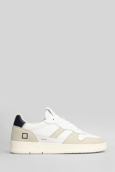 DATE COURT 2.0 BASIC SNEAKERS IN BEIGE SUEDE AND LEATHER