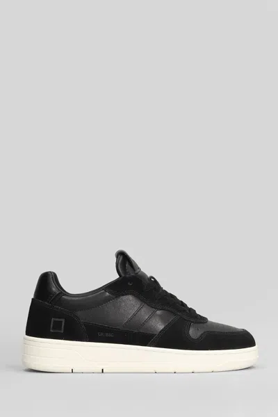 DATE COURT 2.0 BASIC SNEAKERS IN BLACK SUEDE AND LEATHER