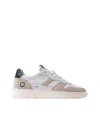 Date Court 2.0 Leather Suede Panel Sneakers In White