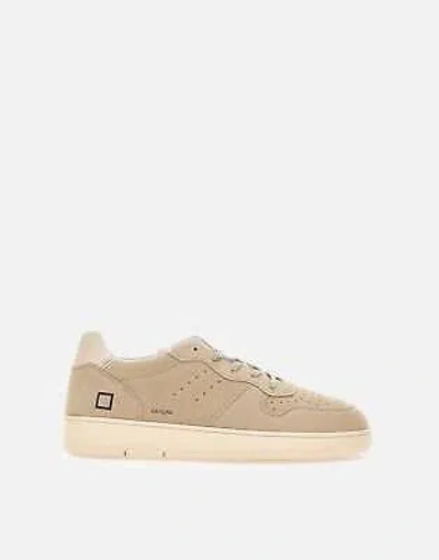 Pre-owned Date D.a.t.e. Court 2.0 Colored Suede Sneakers In Sand Beige 100% Original