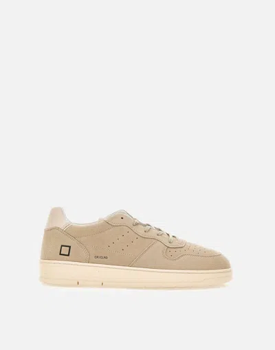 Date D.a.t.e. Court 2.0 Coloured Suede Trainers In Sand Beige In Neutral