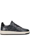 Date Vintage Black Low-top Sneakers With Glitter Side Stripe In Black