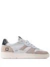Date Court 2.0 Leather Suede Panel Sneakers In White