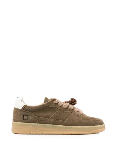 Date Court 2.0 Logo-embossed Suede Sneakers In Brown