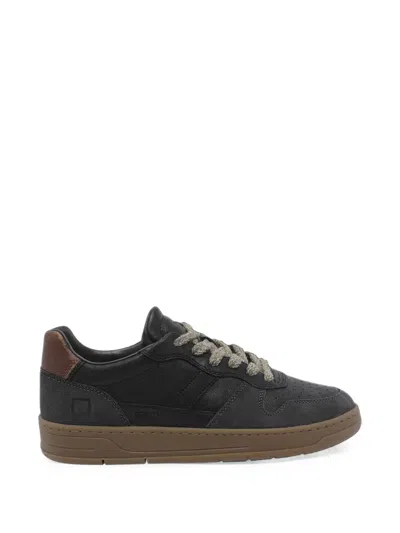 Date Court 2.0 Panelled Perforated Sneakers In Black