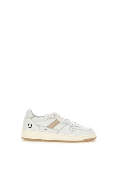 Date Court 2.0 Soft Leather Sneakers In White