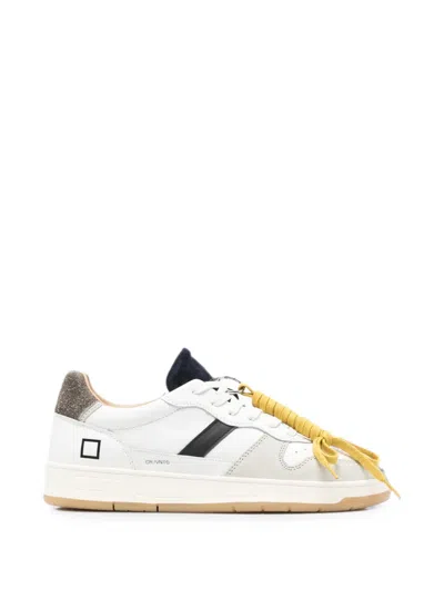 Date Court 2.0 Vintage Logo-print Panelled Sneakers In White