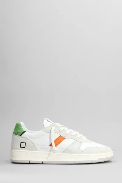 Date Court 2.0 Vintage Sneakers In White Suede And Leather