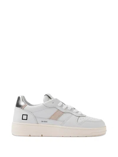 Date White And Silver Court 2.0 Basic Sneakers In Multi