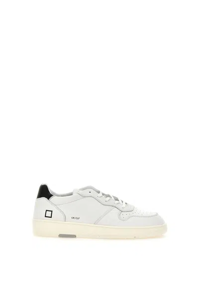 Date Court Calf Sneakers In White