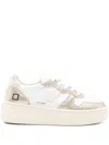 Date D.a.t.e. Court Platform Laminated Shoes In Red