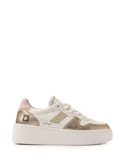 Date Court Platform Sneakers In Neutral