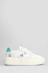 Date D.a.t.e. Leather Platform Sneakers In White