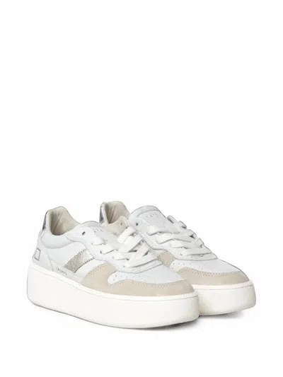 Date Court Platform Sneakers In White