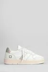 Date D.a.t.e. Court Shiny Sneakers In White Fl Platinum