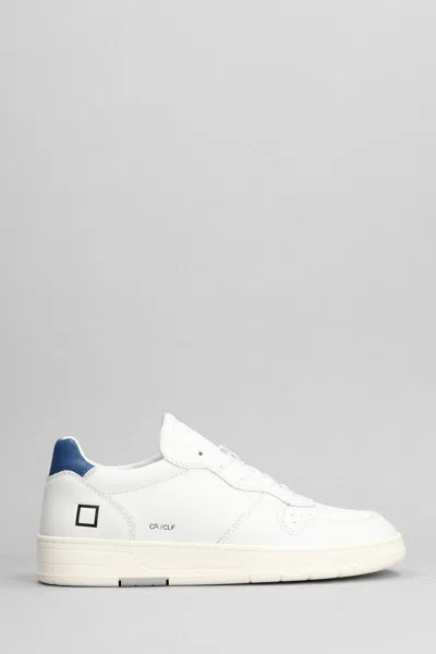 Date Court Sneakers In White Leather