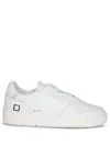 Date D.a.t.e Minimalist White Sneakers With Smooth Leather Upper In Multi