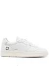 Date D.a.t.e Minimalist White Sneakers With Smooth Leather Upper In Multi