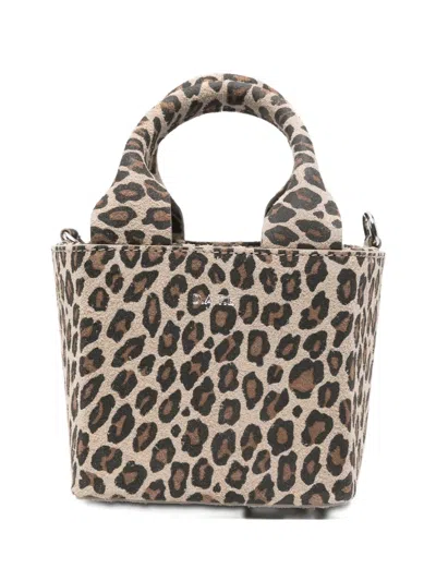Date Cubo Leopard-print Tote Bag In Neutral