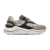 Date Beige Leather Sneaker In Multi