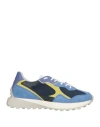 Date D. A.t. E. Man Sneakers Azure Size 9 Leather, Textile Fibers In Blue