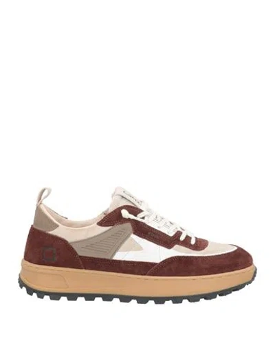 Date D. A.t. E. Man Sneakers Beige Size 11 Leather, Textile Fibers