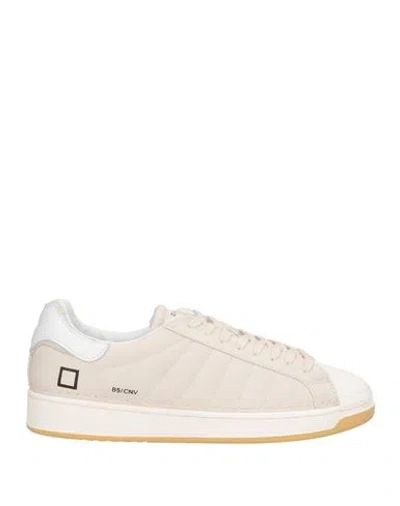 Date D. A.t. E. Man Sneakers Beige Size 9 Leather, Textile Fibers