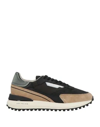 Date D. A.t. E. Man Sneakers Black Size 9 Leather, Textile Fibers