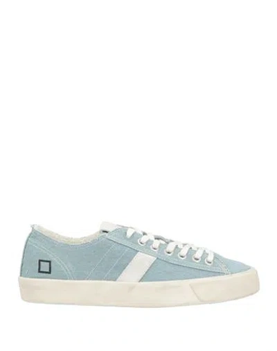 Date D. A.t. E. Man Sneakers Blue Size 9 Textile Fibers, Leather