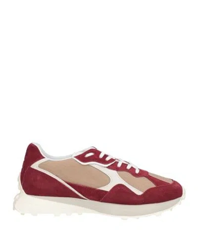 Date D. A.t. E. Man Sneakers Burgundy Size 9 Leather, Textile Fibers