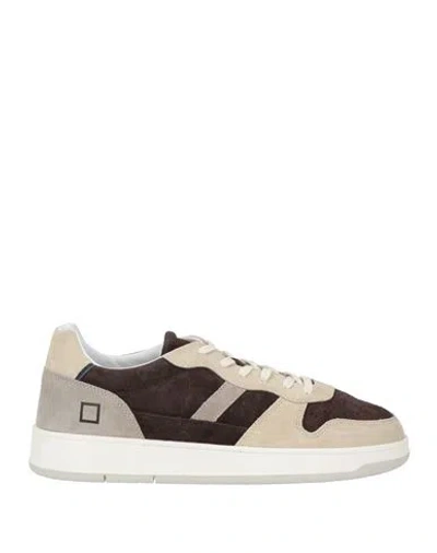 Date D. A.t. E. Man Sneakers Chocolate Brown Size 7 Leather
