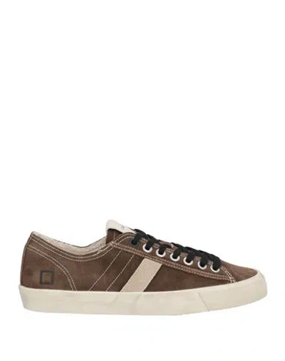 Date D. A.t. E. Man Sneakers Dark Brown Size 9 Leather