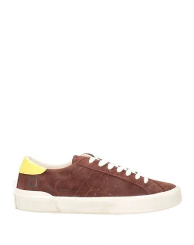 Date D. A.t. E. Man Sneakers Dark Brown Size 9 Leather
