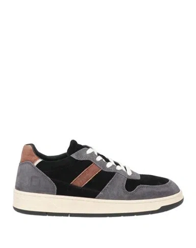 Date D. A.t. E. Man Sneakers Grey Size 9 Leather In Multi