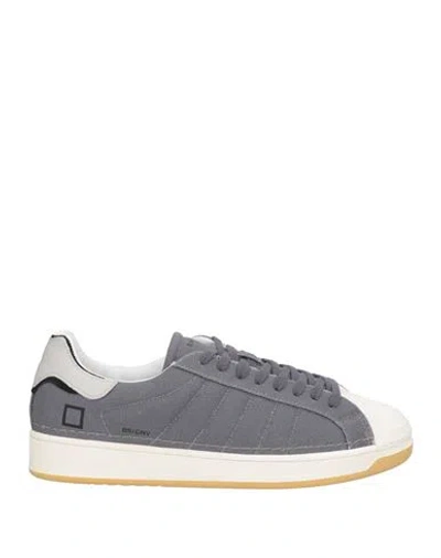 Date D. A.t. E. Man Sneakers Grey Size 9 Leather, Textile Fibers