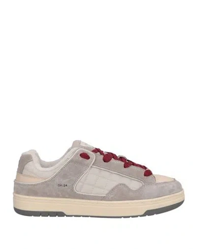Date D. A.t. E. Man Sneakers Grey Size 9 Leather, Textile Fibers