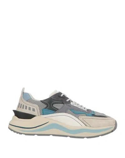 Date D. A.t. E. Man Sneakers Light Grey Size 7 Leather, Textile Fibers