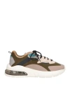 Date D. A.t. E. Man Sneakers Military Green Size 8 Textile Fibers, Soft Leather In Green