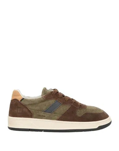 Date D. A.t. E. Man Sneakers Military Green Size 7 Leather