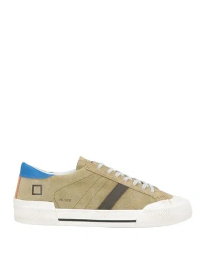 Date D. A.t. E. Man Sneakers Military Green Size 8 Leather In Multi