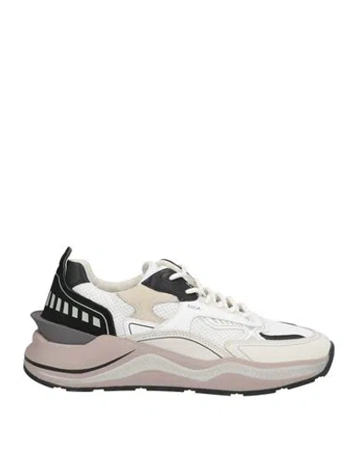 Date D. A.t. E. Man Sneakers White Size 10 Leather, Textile Fibers