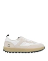 Date D. A.t. E. Man Sneakers White Size 12 Leather, Textile Fibers In White