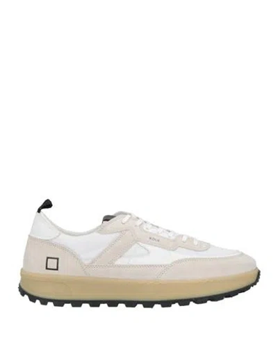 Date D. A.t. E. Man Sneakers White Size 12 Leather, Textile Fibers