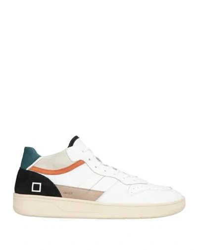 Date D. A.t. E. Man Sneakers White Size 7 Leather In Multi