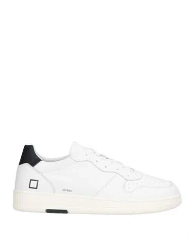 Date D. A.t. E. Man Sneakers White Size 7 Leather In Multi