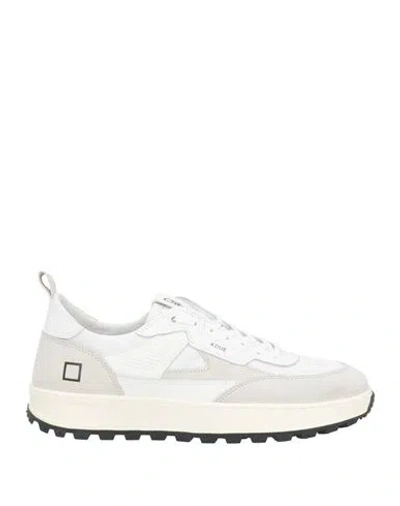 Date D. A.t. E. Man Sneakers White Size 7 Leather, Textile Fibers
