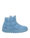 Date D. A.t. E. Woman Ankle Boots Light Blue Size 7 Textile Fibers In Blue