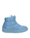 Date D. A.t. E. Woman Ankle Boots Light Blue Size 7 Textile Fibers In Blue